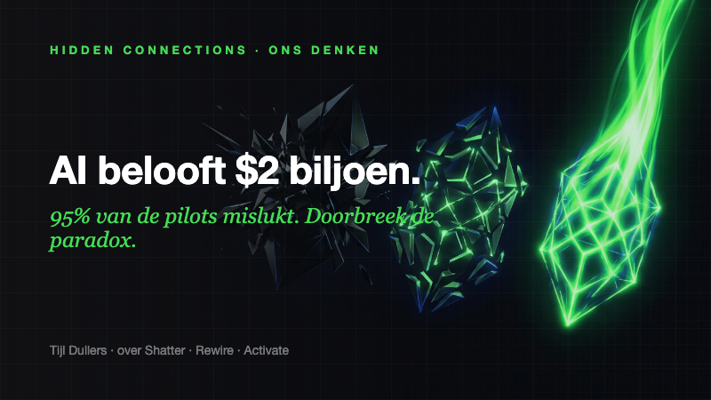 AI belooft $2 biljoen aan waarde voor het middensegment. Maar 95% van de pilots mislukt. Hoe doorbreek je die paradox?