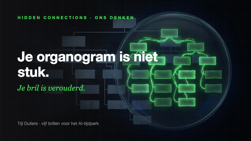 Je organogram is niet stuk. Je bril is verouderd.